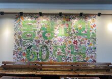 콜라주 전시 작업중.